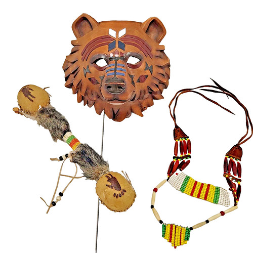 Native american style bear - native,