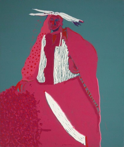 Fritz scholder red - scholder, indian
